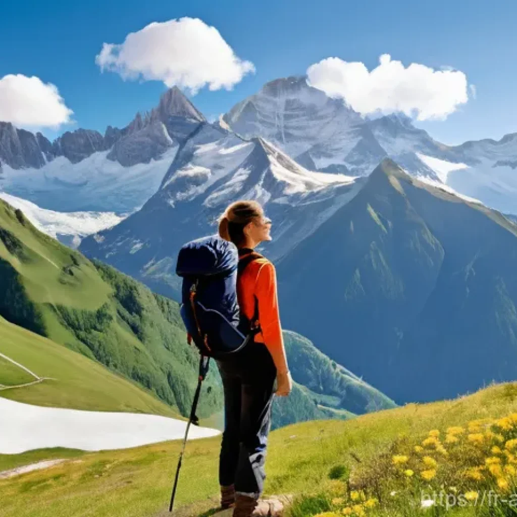 여행자 보험 필수 항목 - **Prompt 1: Serene Mountain Explorer**
    "A confident and joyful young woman, dressed in practical...