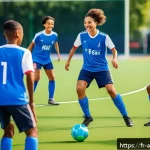 Home 13 민족 갈등과 화합 사례 - A diverse group of young people from various ethnic backgrounds playing soccer together on an urban ...